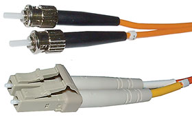 1m Single Mode LC/ST Fiber Optic Data Cable